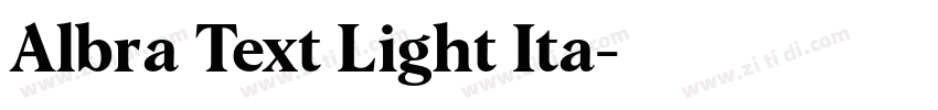 Albra Text Light Ita字体转换